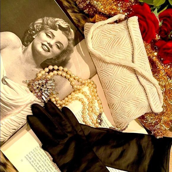 ♥️ Vintage Beaded evening clutch purse 1950s/60s, Walborg made in Japan - Picture 4 of 13